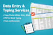 do fast and accurate data entry, copy paste, typing work