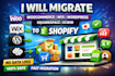 migrate woocomerce wix wordpress squarspace ecwid to shopify without losing data