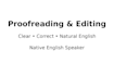 proofread and edit your english writing