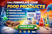 develop food, beverage and supplement product formulation, protein powder recipe