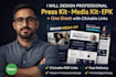 design professional press kit, media kit, epk, one sheet with clickable links
