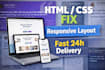 fix HTML CSS issues and make your landing page responsive