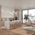 kitchen living room 3d visualization