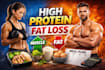 create a high protein fat loss meal plan with macro guidance