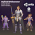 create stylized 3d character for unity, unreal