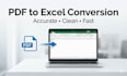 convert PDF files into clean excel spreadsheets