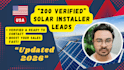provide verified solar leads USA