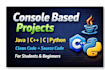 create console based projects using java c python