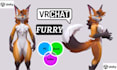 make custom vrchat furry avatar facial expression vtuber 3d model nsfw