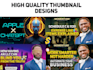 create youtube thumbnails for ai, finance, and business