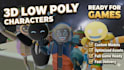 create game ready low poly characters and assets