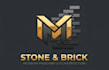 make professional modern masonry, brick construction logo