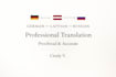 translate german to latvian and russian professionally