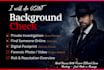 do osint background check and online investigation target profile verification