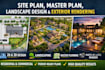 do site plan master plan landscape design exterior rendering