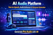 develop saas ai audio website, tts, audio enhancer, podcast, voiceover generator