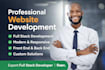 build website, website development, full stack developer, front end developer