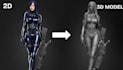 convert 2d to 3d printable model stylized 3d character design 2d to 3d model