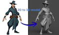 convert 2d to 3d model, sketch to 3d model photo to 3d for 3d printing