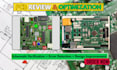 review your pcb layout and pcb schematic for errors and optimization