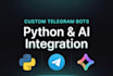 build an telegram bot with python and ai integration