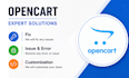 migrate, fix issues or customize opencart store