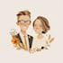 draw couple portraits in digital art