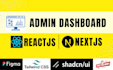 develop a responsive reactjs or nextjs admin dashboard web app