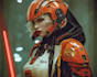 design epic sci fi star wars inspired character art
