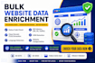 enrich website data, SEO metrics, detect CRM systems in bulk