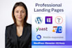 create a professional landing page with wordpress, elementor and basic SEO