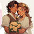 draw romantic couple portrait illustration