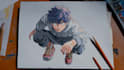 draw anime sketch colored