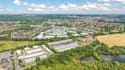 redevelop 3d industrial zone,warehouse park,urban landscape,factory model layout