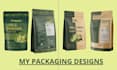 design pouch packaging with print ready dieline and design