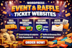 create wordpress event listing raffle tickets selling reselling website