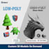 create custom 3d models for games in lowpoly or highpoly