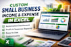 create a custom small business income and expense tracker in excel
