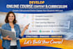 develop online course content creation, course curriculum and online course plan