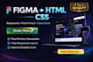 convert figma design to responsive HTML CSS website