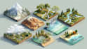 draw unique isometric map illustration flat design 2d isometric map