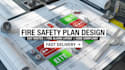 design fire safety plan exit route and fire alarm system layout