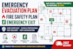 emergency evacuation plan fire safety plan emergency exit layout for building