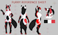draw furry reference sheet ref sheet fursona character sheet custom furry art