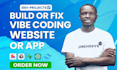 fix vibe code errors, bugs and cleanup your loveable, replit, base44, bolt apps