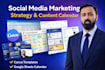 design a 30 day social media strategy and canva content calendar