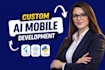 do app development, android ios app, creation flutter app, saas app ai software