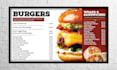 design digital menu board, restaurant menu or tv screen menu