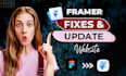 framer developer, framer website developer, fix framer website development