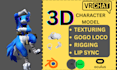 do custom vrchat avatar, furry vrc model, 3d modeling vrchat